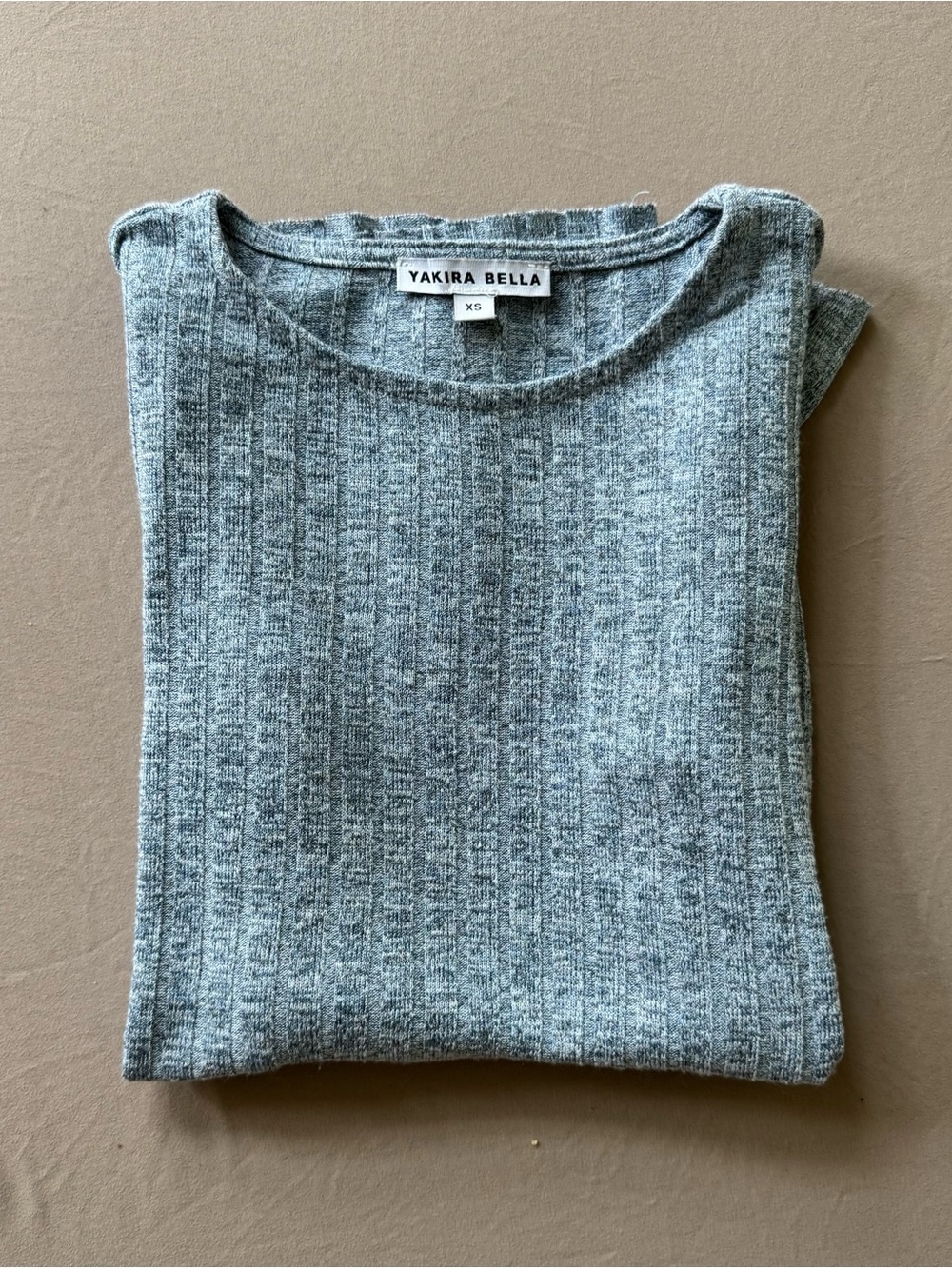 Yakira Bella rib knit long sleeve top